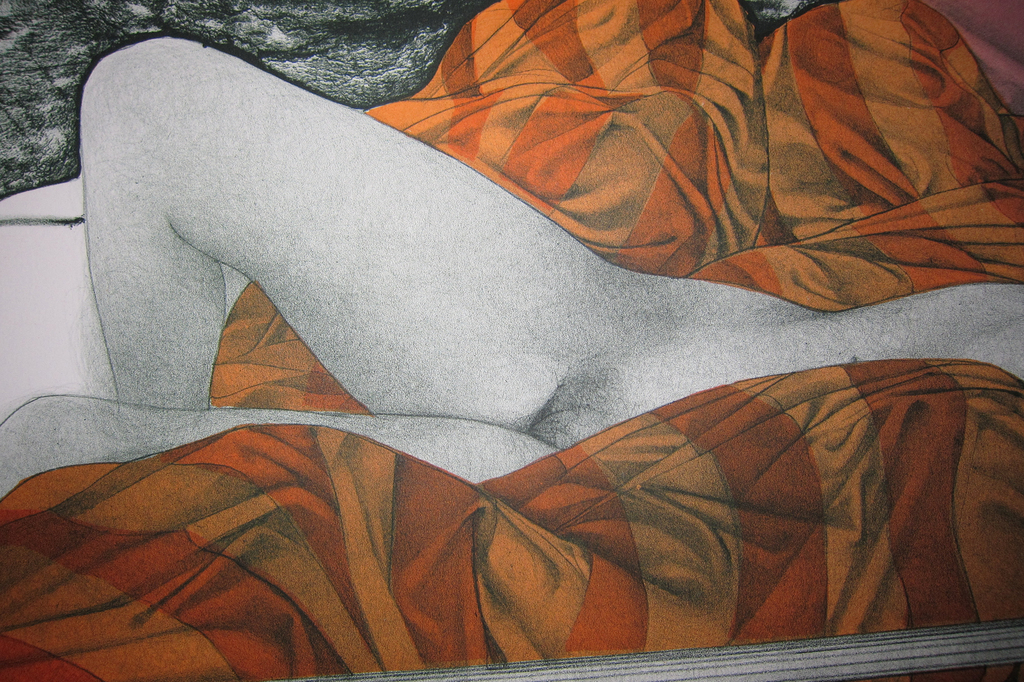 Bruno Bruni, kleuren litho # IL LETTO RIGATO # 1991, Mint- kopen? Bied vanaf 100!