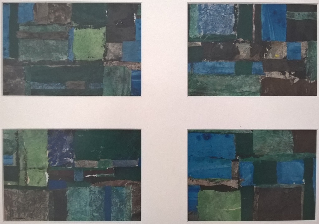 Jan Miechels – 4 x collage in 1 lijst - 4 variaties op Nederlands landschap verkocht voor € 250!