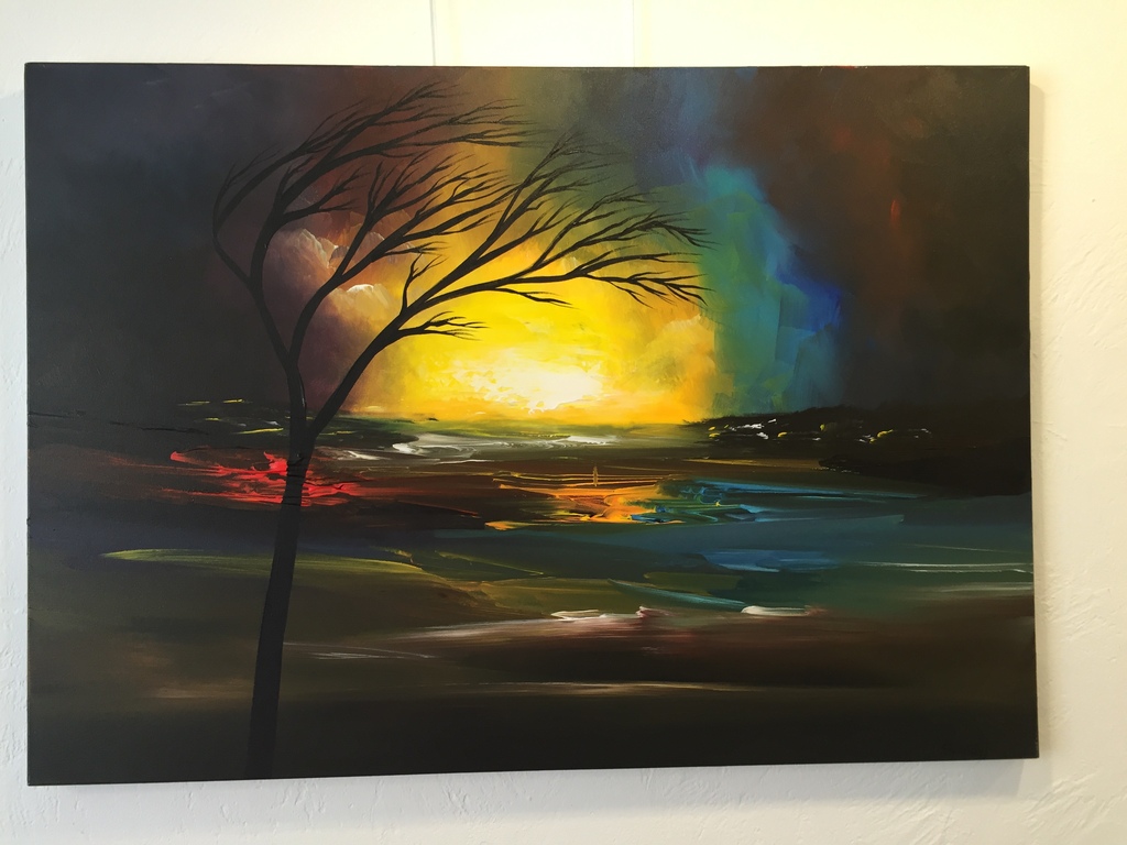 Gena Genadyj acryl op doek   De ZON kopen? Bied vanaf 100!