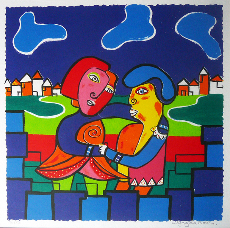 Maartje van Wijngaarden: 'Geluk' -zeefdruk- kopen? Bied vanaf 1!