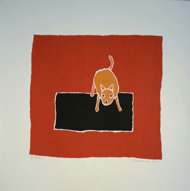 Hans Innemee, Losse zeefdruk, Titel "Cat" kopen? Bied vanaf 50!