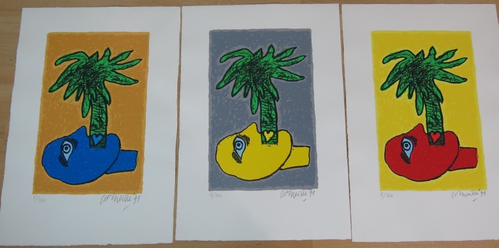 Corneille: Portfolio 3x Zeefdruk, Triologie Tropicale kopen? Bied vanaf 220!