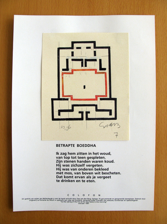Siep van den Berg - BETRAPTE BOEDDHA - Rijmprent kopen? Bied vanaf 1!