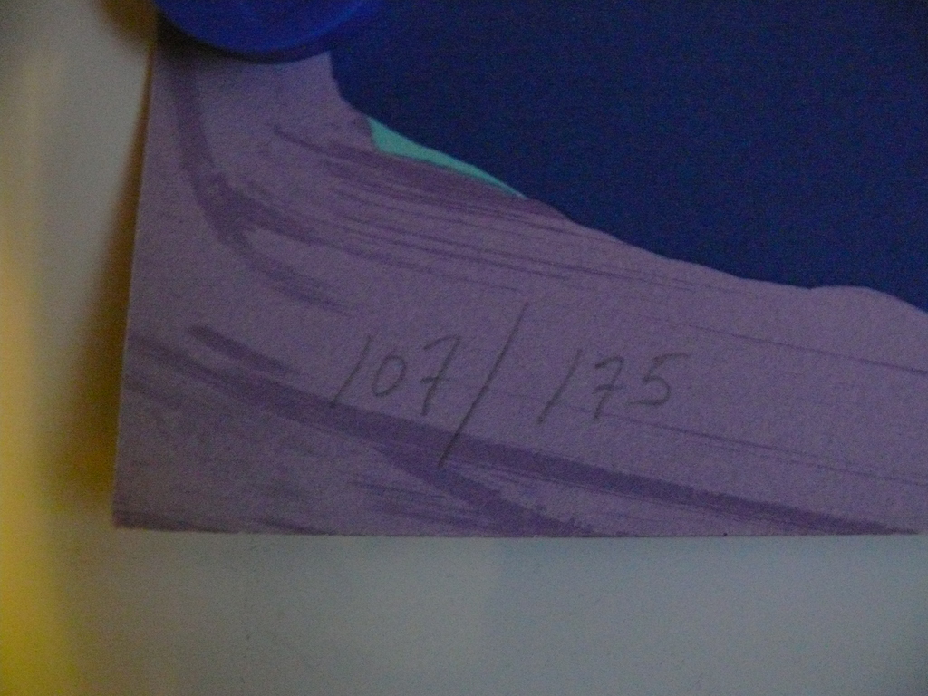 Karel Appel, zeefdruk Another blue head kopen? Bied vanaf 1!