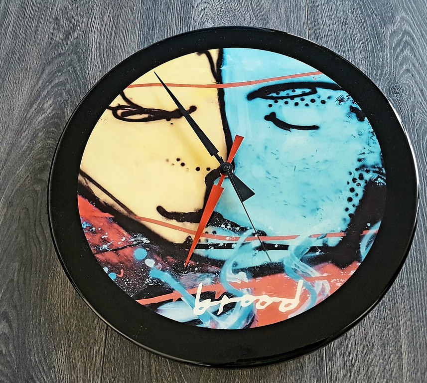 Herman Brood, wandklok, Kusje kopen? Bied vanaf 1!