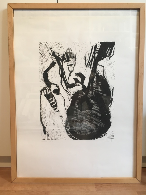 "Muziek" mooie druk 17/20 in formaat 50x65 in houten lijst (of los), handgesign kopen? Bied vanaf 20!