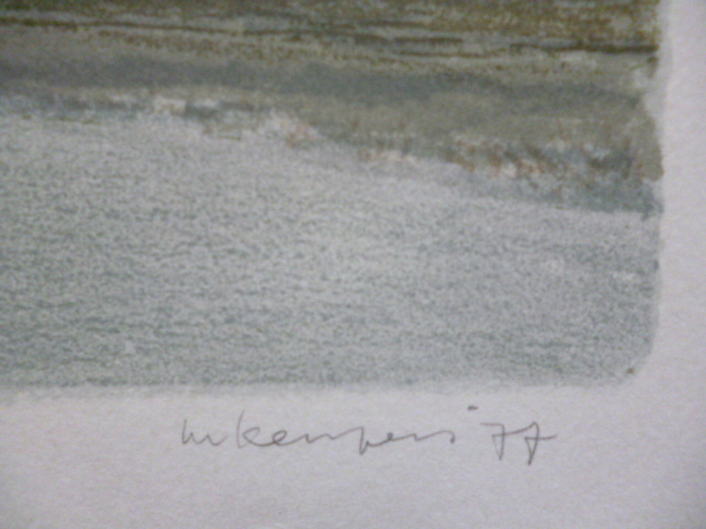 Mart Kempers - kleurenlitho - Spoorbomen bij huis kopen? Bied vanaf 40!