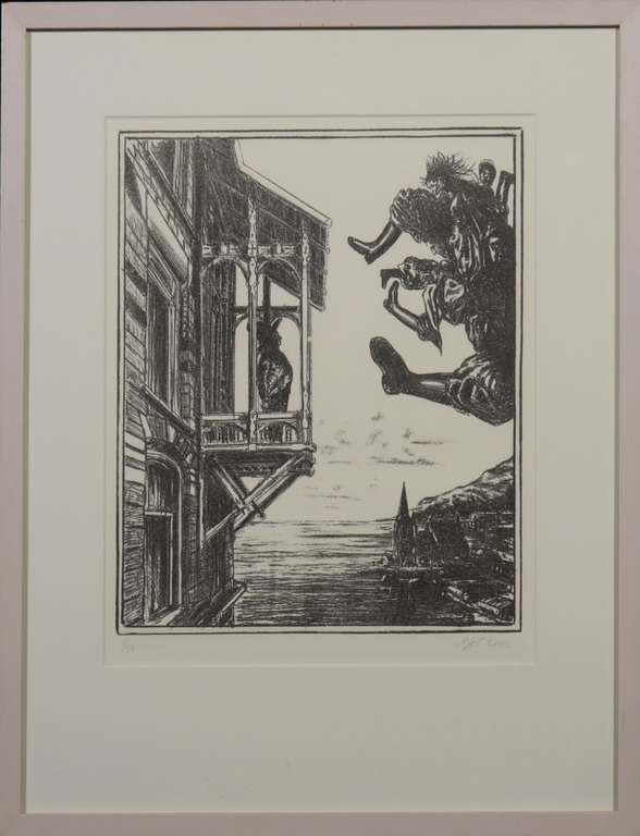 Bernard Verhoeven: Litho, Oproep 2 dagen in de hemel - Ingelijst kopen? Bied vanaf 1!