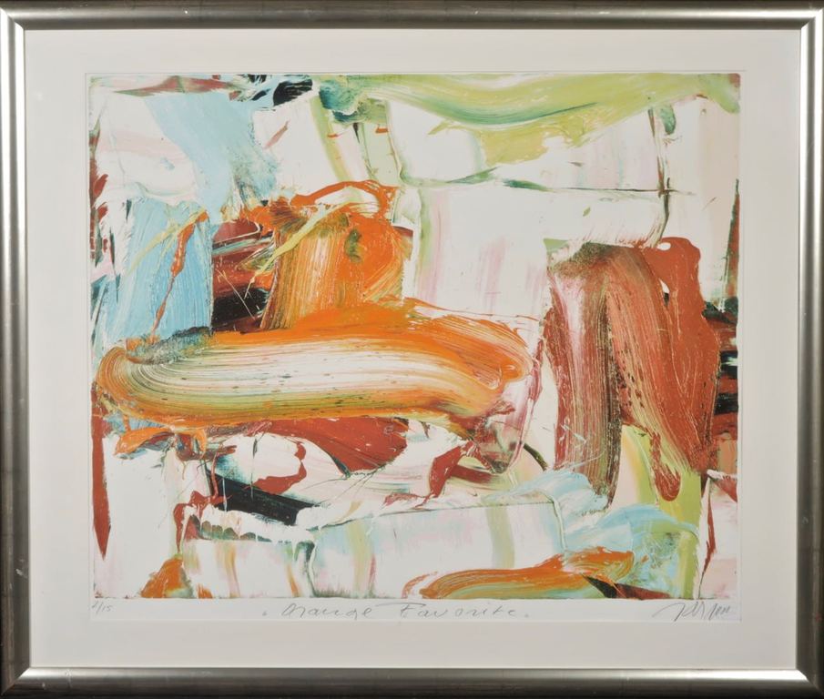 JAS: Zeefdruk, Orange favorite - Ingelijst verkocht voor € 100!