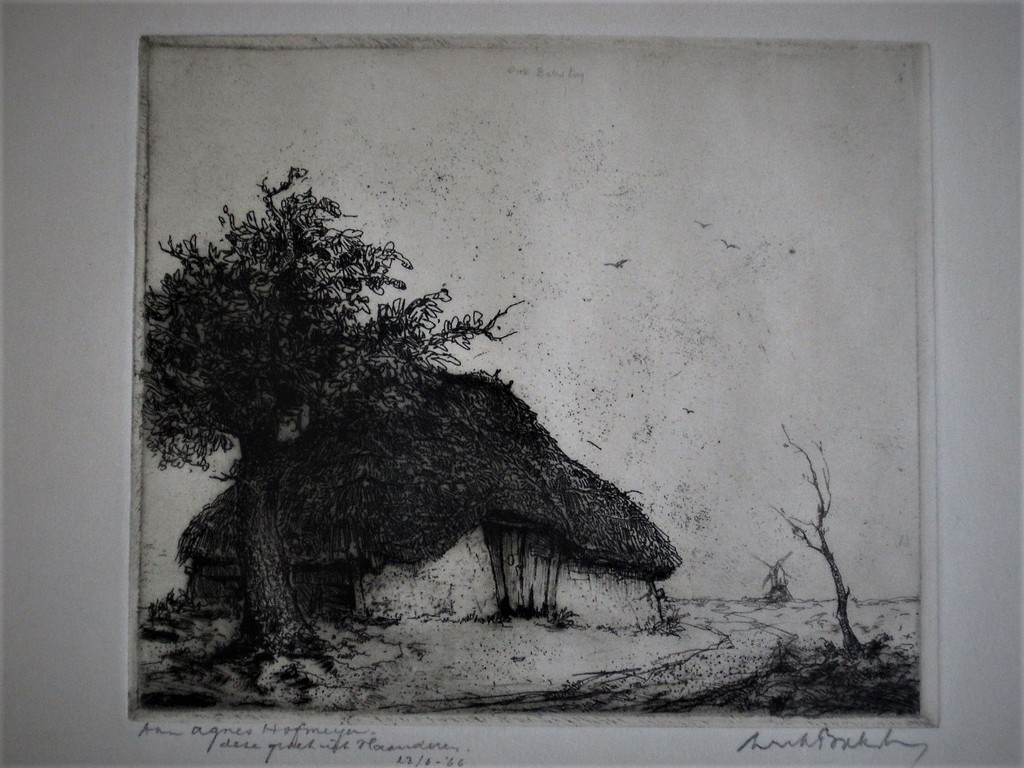 Zeldzaam mooi werk van "de Etser van de Kempen" Dirk Baksteen 1886-1971  kopen? Bied vanaf 1!
