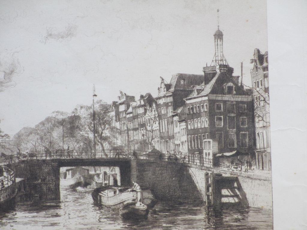 H.E.Roodenburg, Haarlemmersluis Amsterdam, Ets 1930 kopen? Bied vanaf 1!