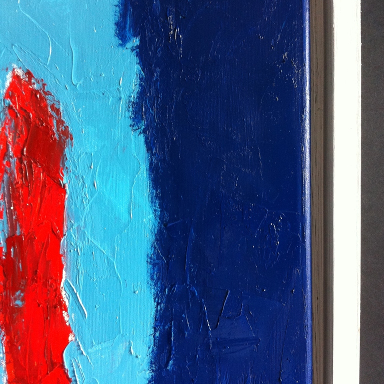 "Composition in Blue...." John Foppen - Olieverf op canvas - Framed - Gesigneerd kopen? Bied vanaf 175!