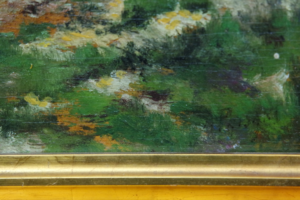 Onbekende kunstenaar - olieverf op paneel - landschap met bomen kopen? Bied vanaf 29!