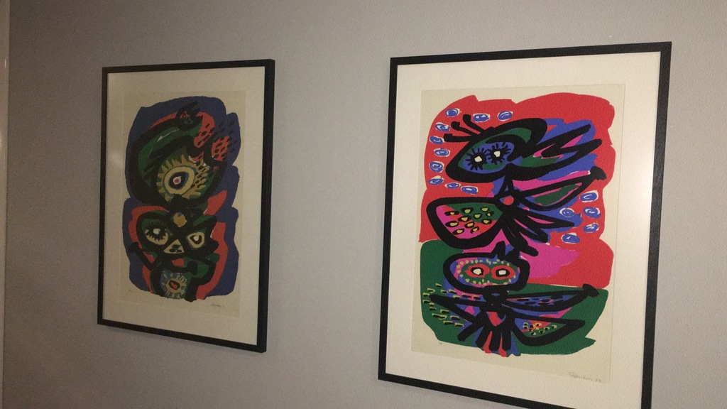 Anton Roosens: Grote zeefdruk, Birds II, ingelijst kopen? Bied vanaf 700!