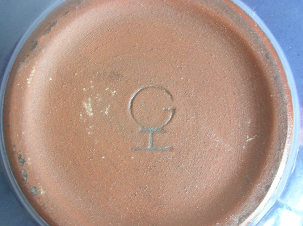 Art deco blauw slibglazuur studio aardewerken vaasje kopen? Bied vanaf 1!