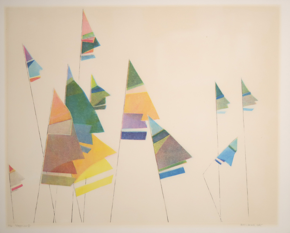 Betty Brink: Ets en aquatint, Vlaggezicht II kopen? Bied vanaf 1!
