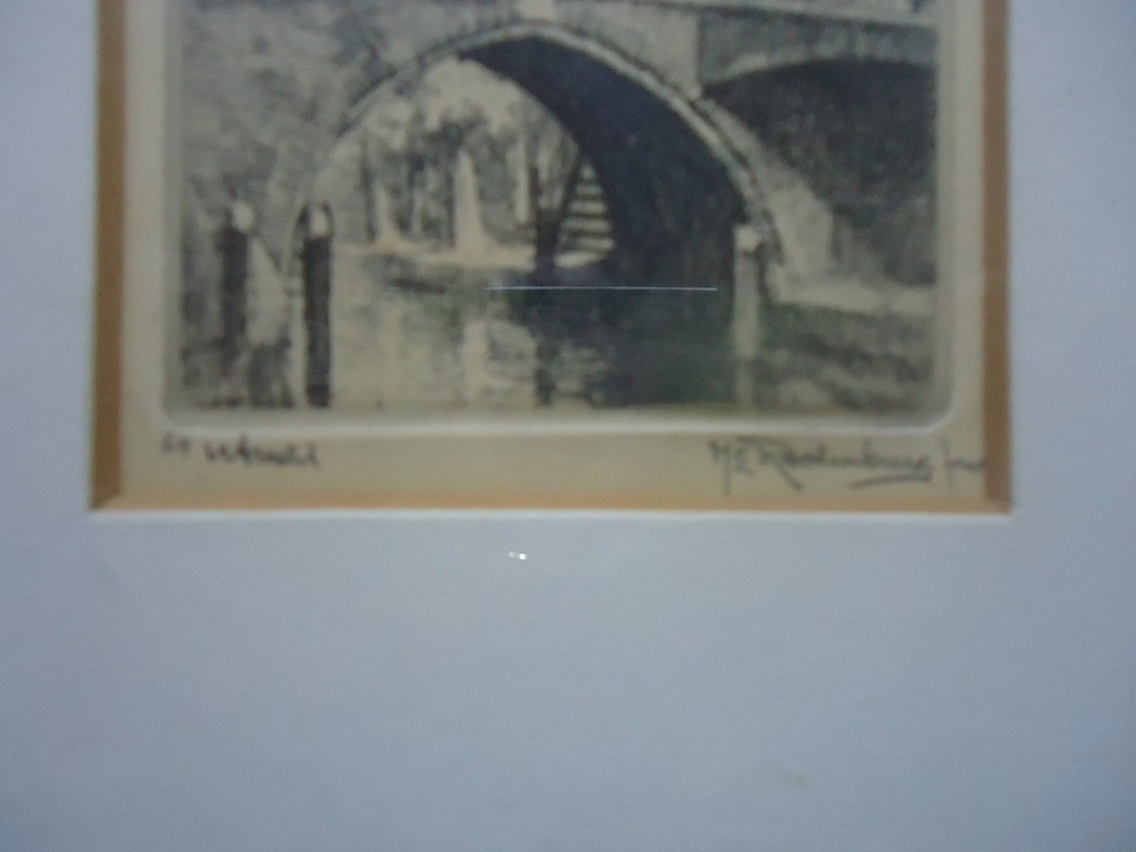 Lot van drie etsen H.E. Roodenburg (1895 - 1987) - Utrecht, Utrecht en Delft kopen? Bied vanaf 45!