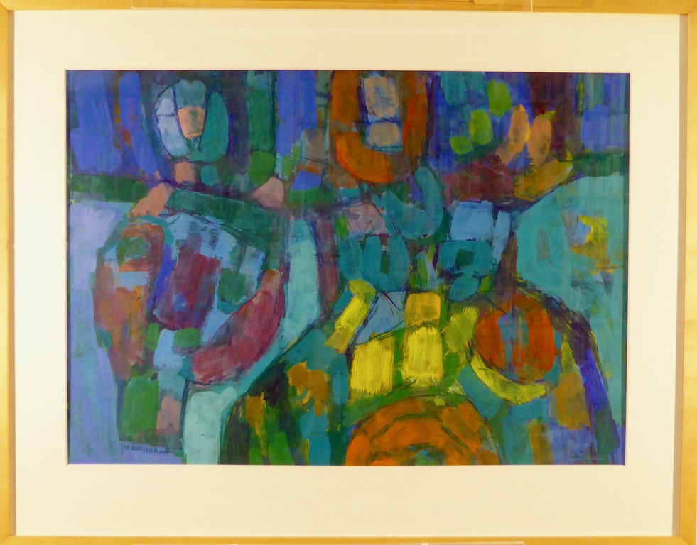 Jan Battermann, Nocturne 1989, gouache   verkocht voor € 80!