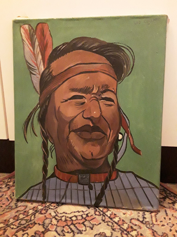Leo Collard - Leo Collard,indiaan,olie op doek kopen? Bied vanaf 1!