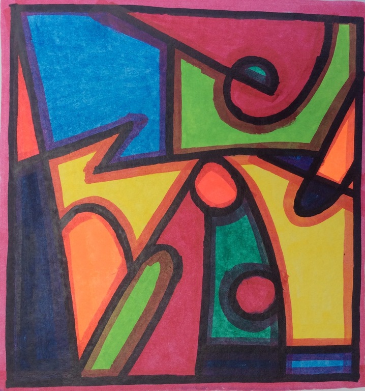 Jack Vissers, acryl op papier kopen? Bied vanaf 1!