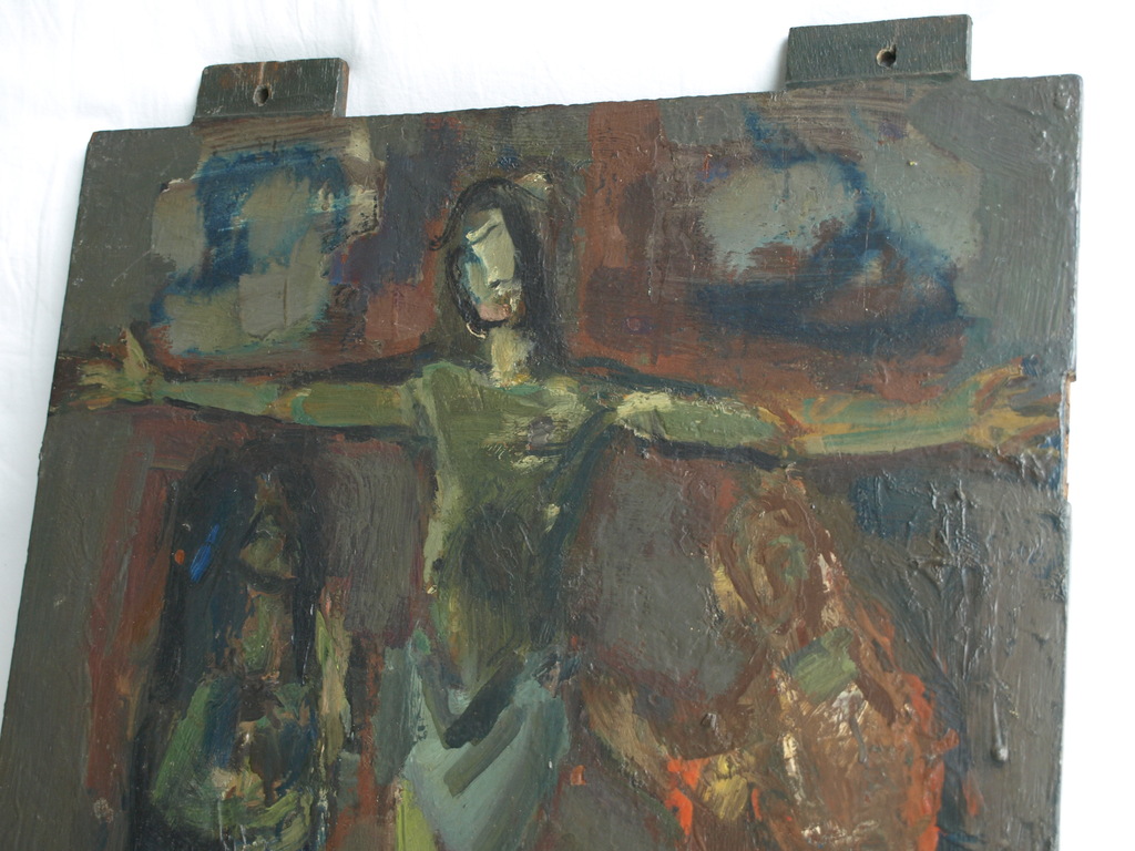 Peter Engels : Olieverf op paneel, Jezus Christus – gesigneerd – ca 1950 kopen? Bied vanaf 175!