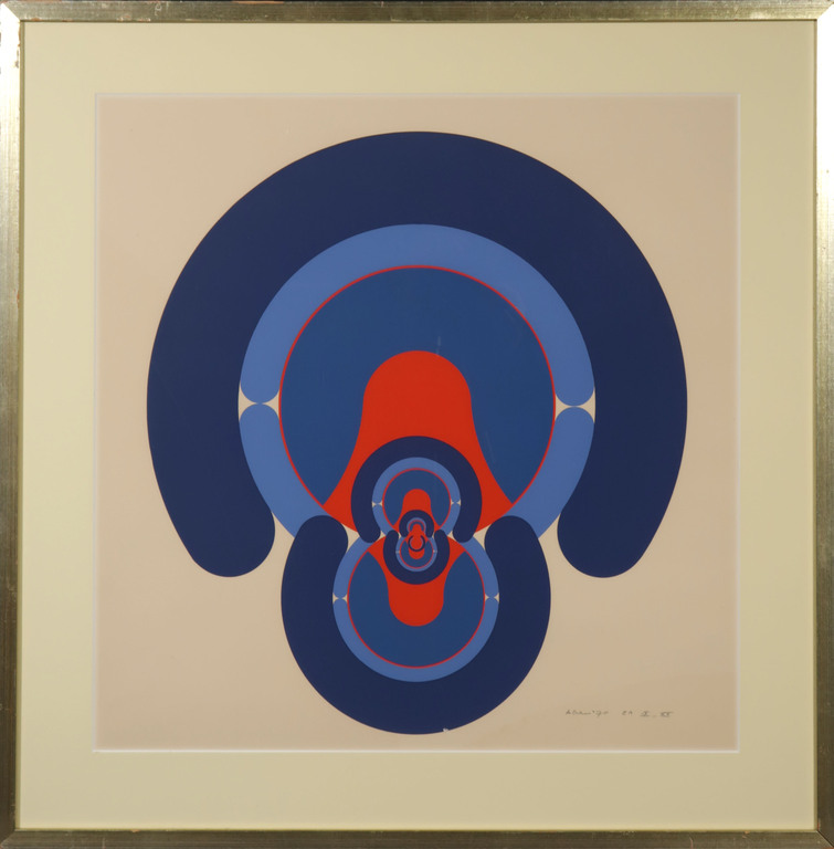 Ronald Abram: Zeefdruk, Infinitesinale constantes - Ingelijst kopen? Bied vanaf 1!