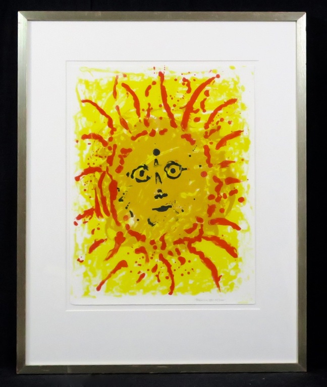 Jef Diederen: Litho, Mooi Hoofd - Ingelijst verkocht voor € 35!