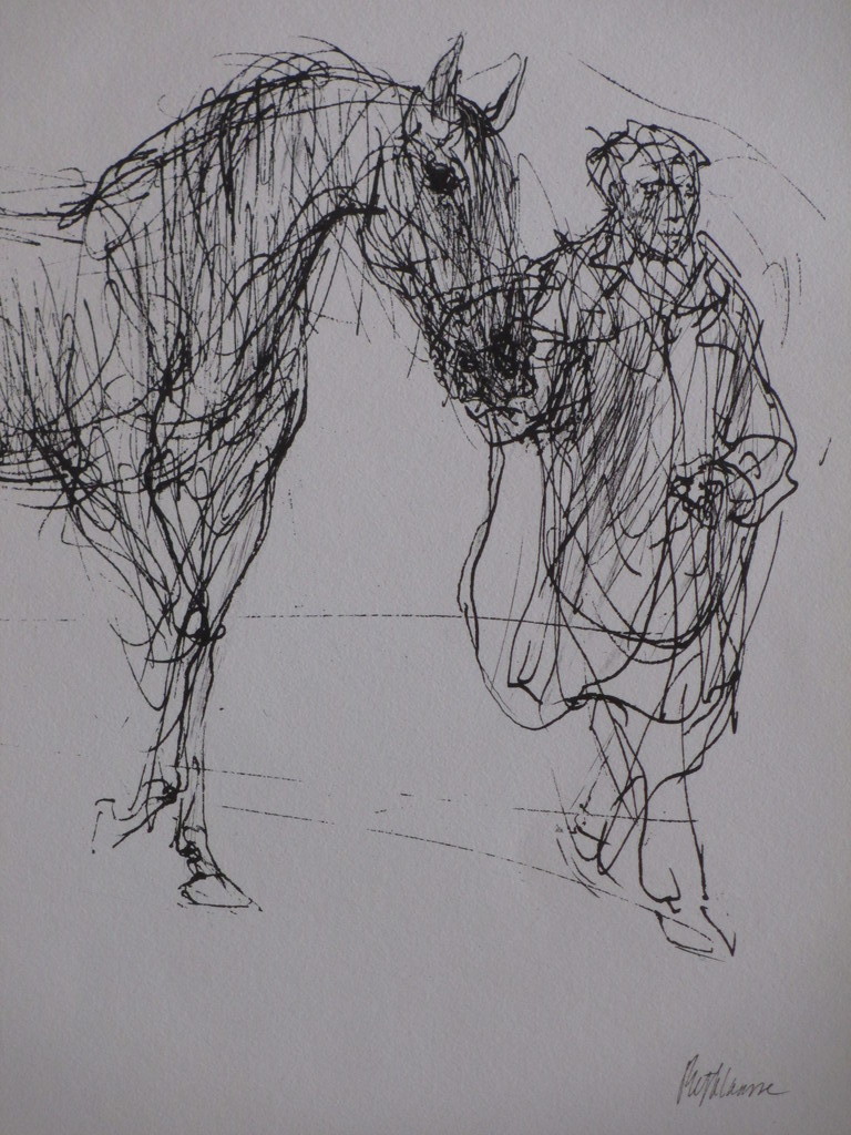 Piet Klaasse, Paard en ruiter, Litho kopen? Bied vanaf 1!