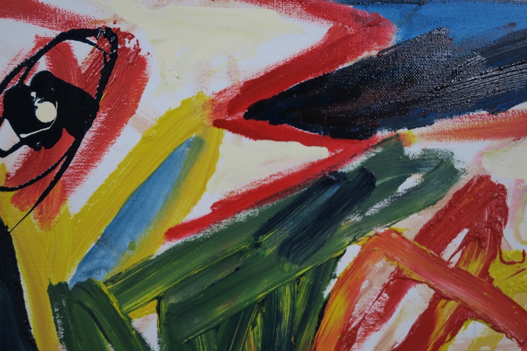 Martin van Wordragen: Gemengde techniek op doek, Nestelende vogel - Ingelijst kopen? Bied vanaf 500!