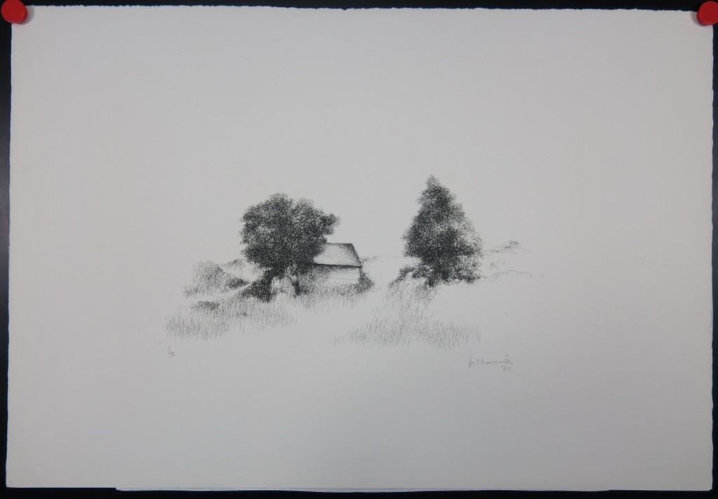 Metten Koornstra: Litho, Landschap met huisje kopen? Bied vanaf 50!