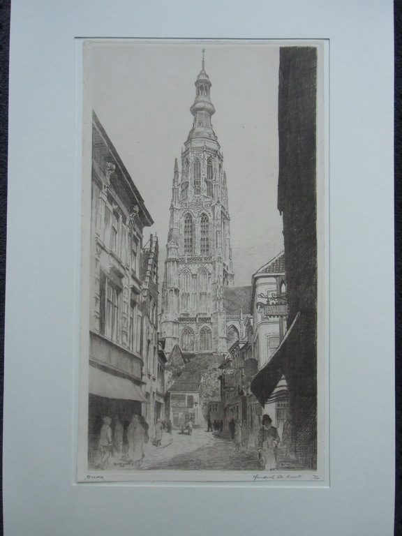 AcheterSTADSBEELD BREDA MET GROTE KERK // ETS VAN HENDRIK DE LAAT? Enchérissez de 40!