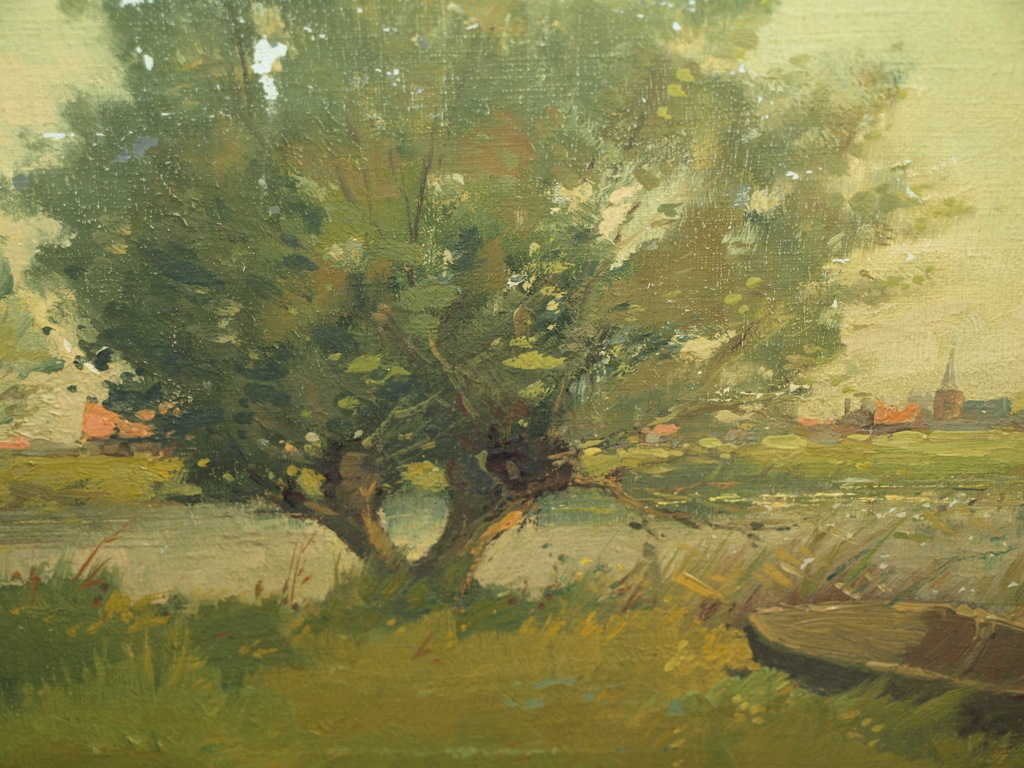 Gijs van Schaik (1905-1952)–Olieverf–Plasgezicht-Gesigneerd & ingelijst–ca 1948  kopen? Bied vanaf 65!