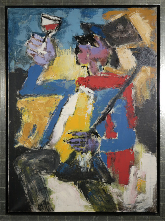 Martin van Wordragen: Olieverf op doek, De Wijnproever - Ingelijst (Groot) verkocht voor € 850!