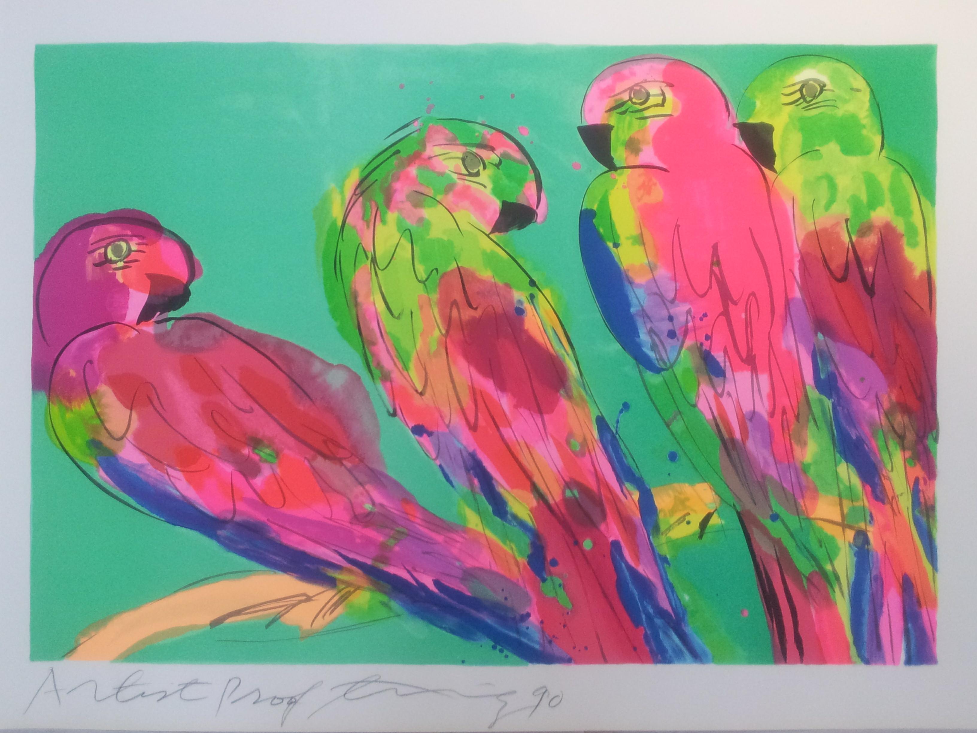 Walasse Ting: Four Parrots kopen? Bied vanaf 325!