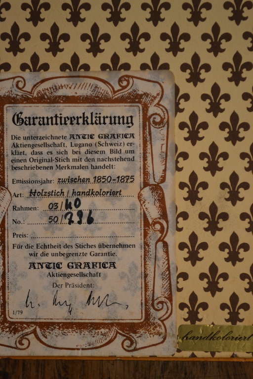 Handgekleurde kopergravure, traditionele kleding (1850-1875) kopen? Bied vanaf 1!