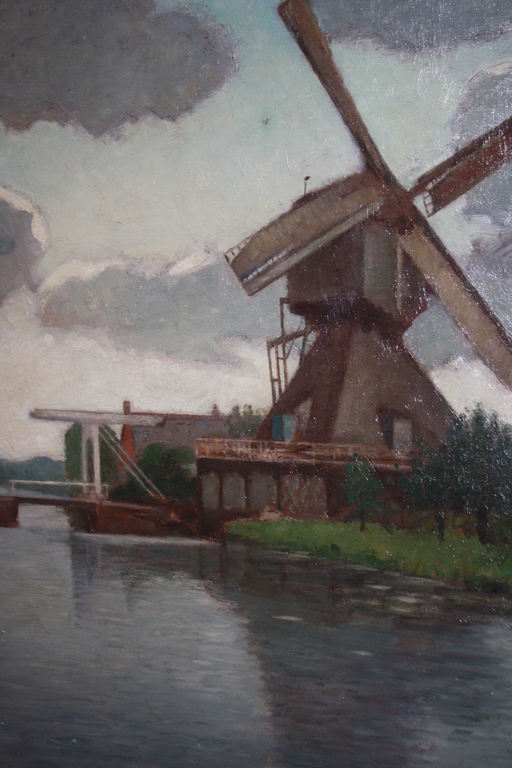 MOLEN TE GROET bij SCHOORL door h kuijt / bergense school kopen? Bied vanaf 100!