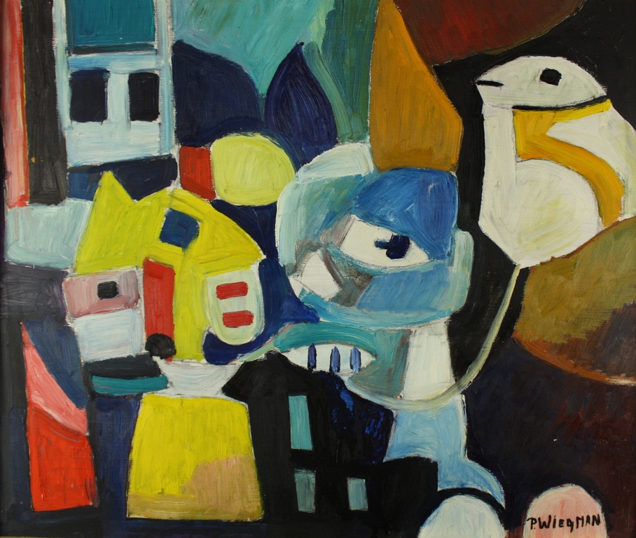 PIET WIEGMAN (II), olieverf op board verkocht voor € 249!