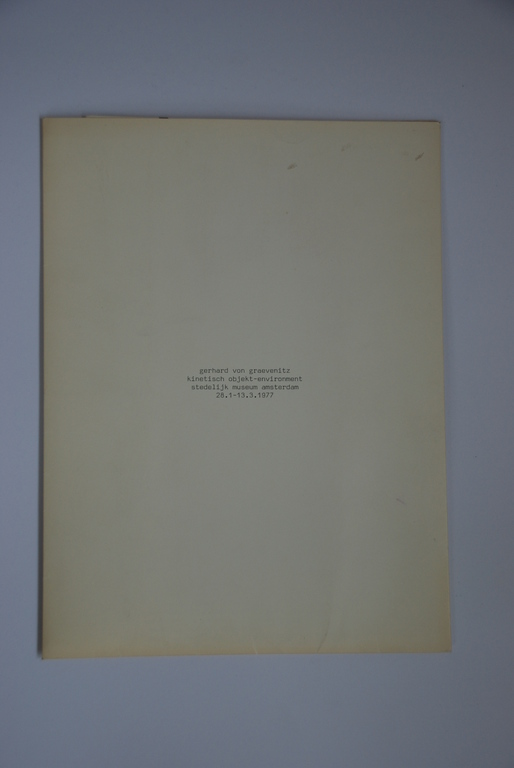 Gerhard von Graevenitz - kinetisch objekt-environment kopen? Bied vanaf 25!