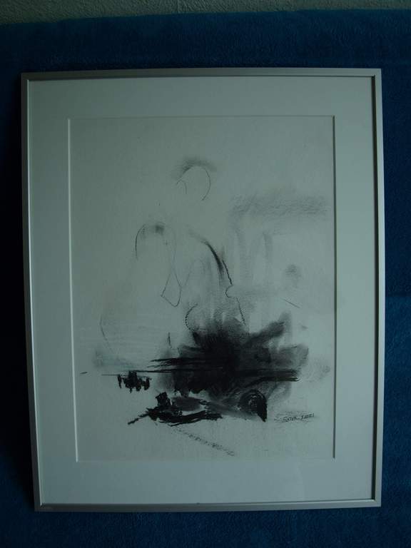 Tekening met houtskool - Sara 2001 - Ingelijst  kopen? Bied vanaf 15!