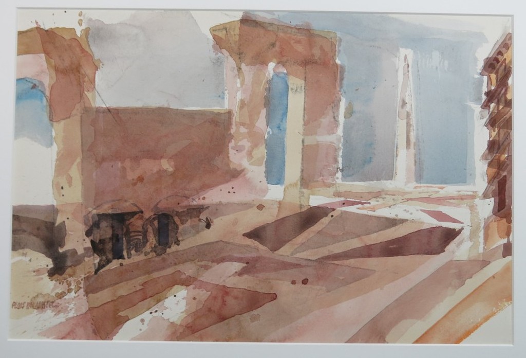 Jaap Ploos van Amstel: Aquarel, Architectuur verkocht voor € 110!