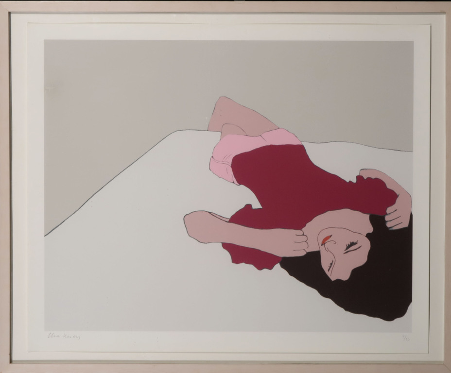 Una Henry: Piezografie, Girl on bed - Ingelijst kopen? Bied vanaf 1!