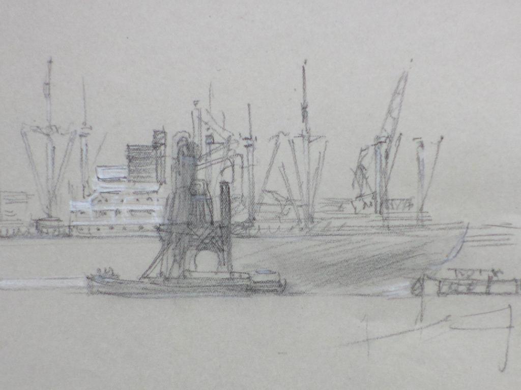 Willem van Dort Jr., Haven Rotterdam-Loyd, Tekening 1949 kopen? Bied vanaf 45!