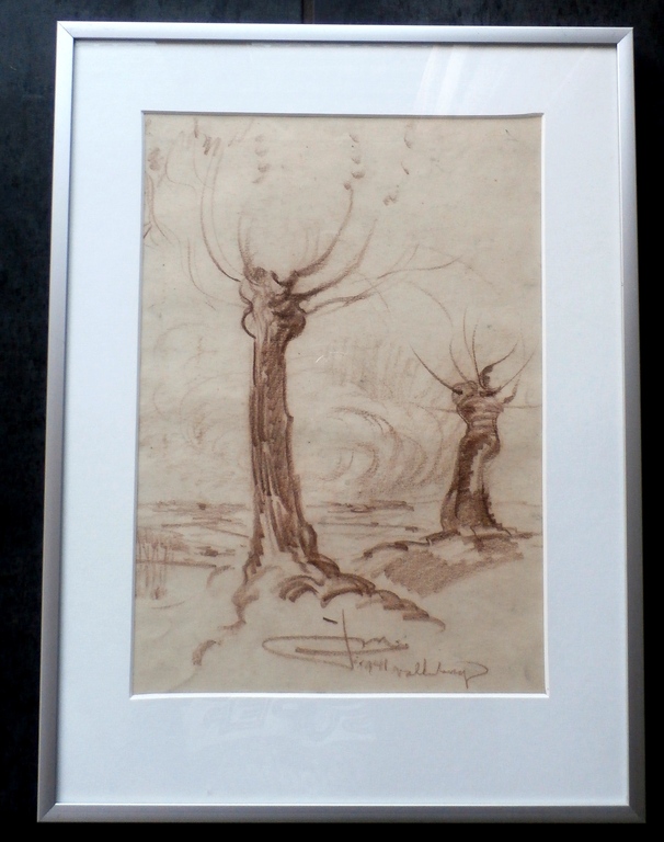 Laatste keer: Jacques Mels - ingelijste rood krijt tekening: Valkenburg  verkocht voor € 35!