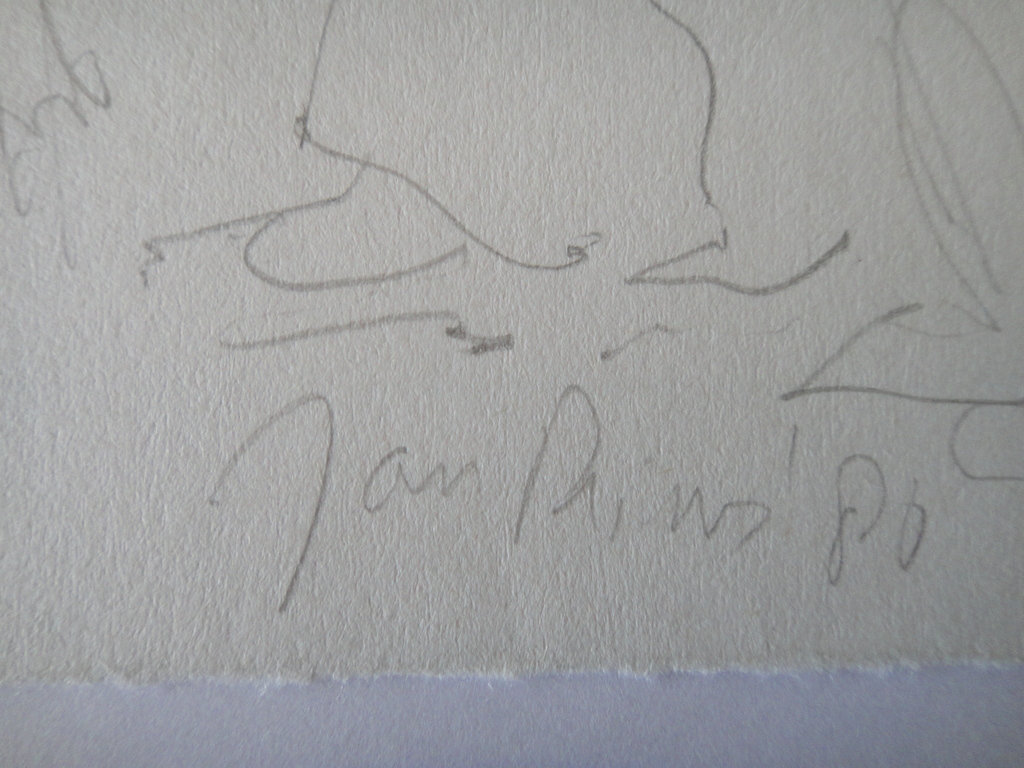 Jan Prins (1956) - tekening - luisterend gezelschap in het buitenland kopen? Bied vanaf 1!