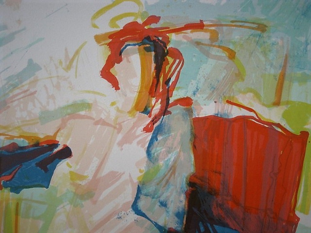 Groot 1987 abstract figuratief gesigneerde Litho "Venice" Richard Smeets (1955) kopen? Bied vanaf 1!