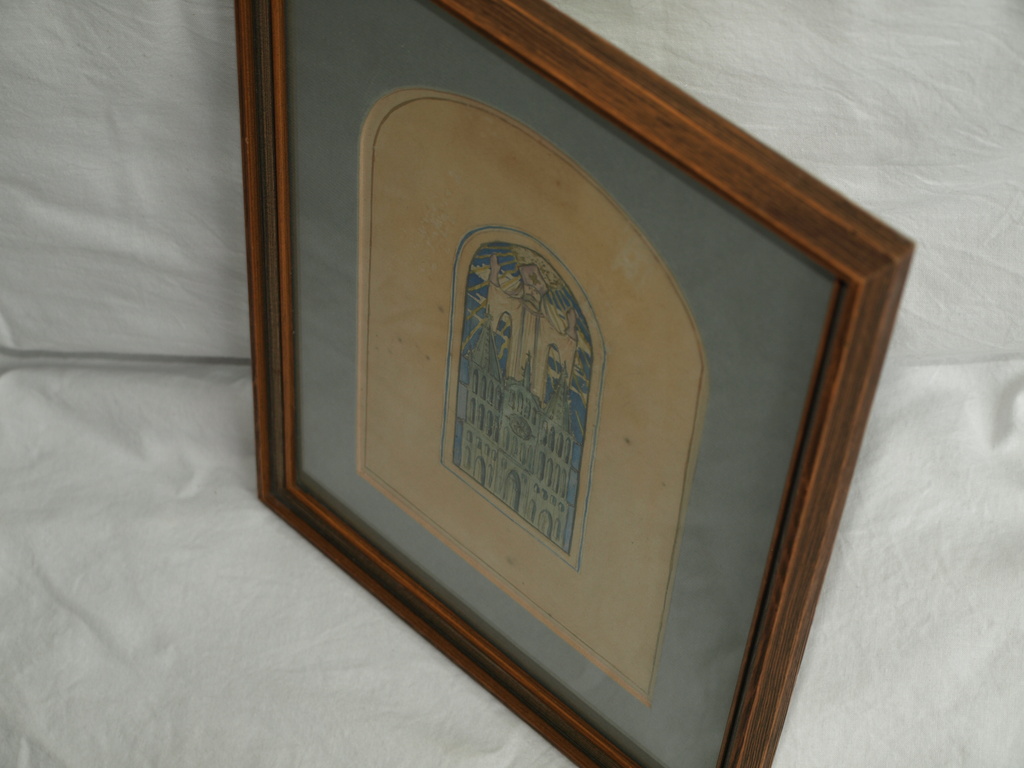 Huib Luns : tekening , Religieuze voorstelling – gesigneerd  kopen? Bied vanaf 1!