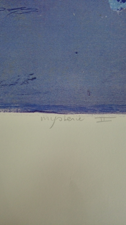 Ron van der Werf, zeefdruk op papier, Titel: Mysterie II kopen? Bied vanaf 50!