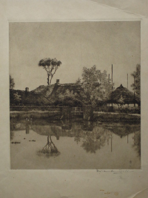 Herman van der Jagt (1882-1970) "Boerderijen aan het water" handgesigneerd 1942 kopen? Bied vanaf 1!