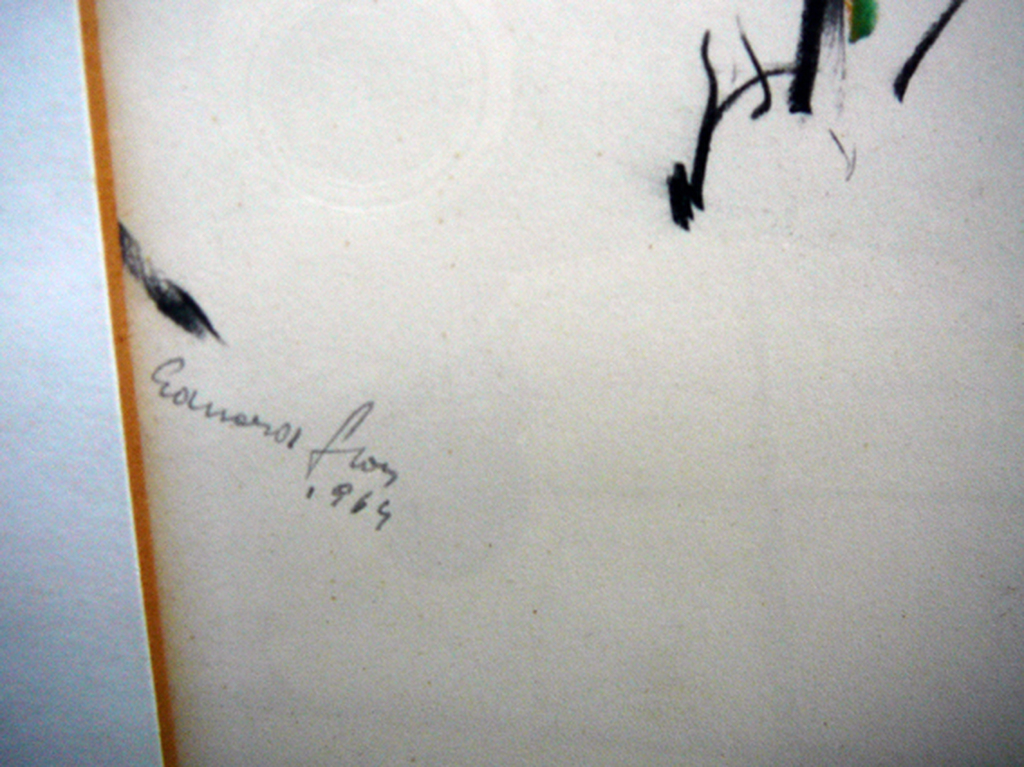 Eduard Flor: Anemonen in de knop -vetkrijttekening 1964- kopen? Bied vanaf 45!