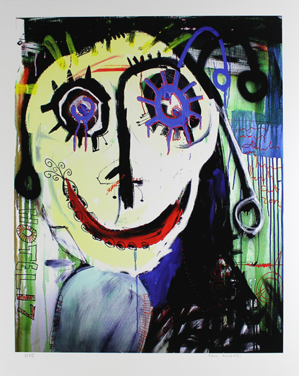 Paul Kostabi - Wonderkin - handgesigneerde kleurgiclee 2012 verkocht voor € 40!